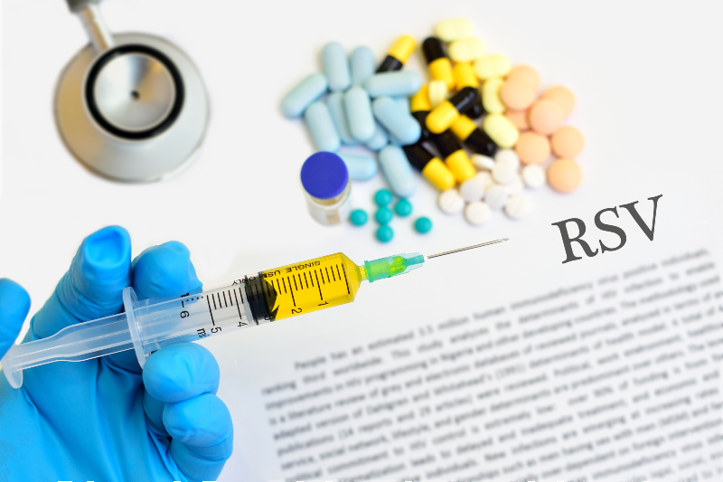 illustration of medication, rsv, vaccine